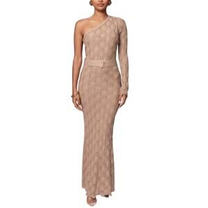 Jluxlabel La Costa One Shoulder Maxi Dress Diamond Shape Knit Size XS NWT